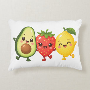 Gelukkige Fruit Vrienden Accent Kussen