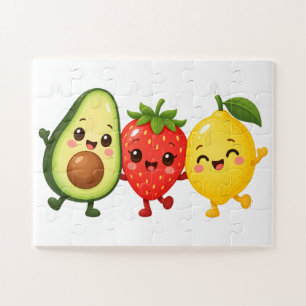 Gelukkige Fruit Vrienden Legpuzzel