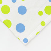 Gelukkige Funky Gele Blauwe Bellen Fleece Deken (Hoek)