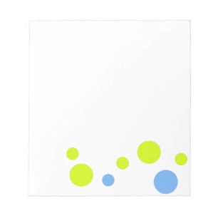 Gelukkige Funky Gele Blauwe Bellen Notitieblok