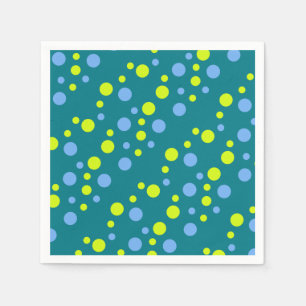 Gelukkige Funky Gele Blauwe Bellen Servetten