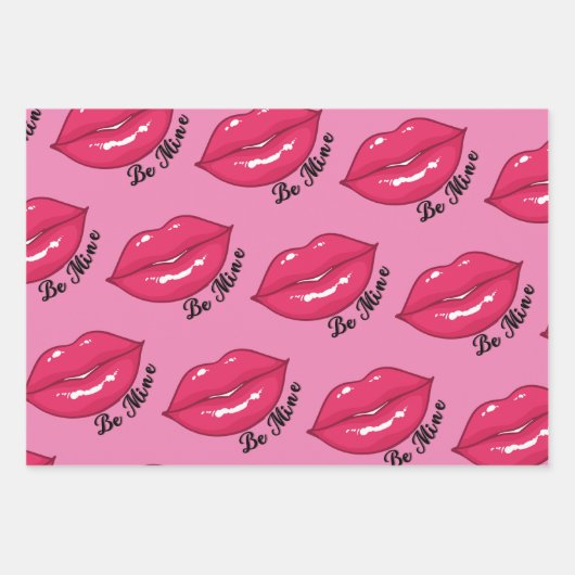 Gelukkige Galantines en Valentijnsdag Inpakpapier Vel (Voorkant 3)