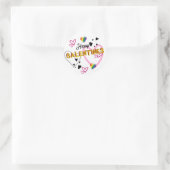 Gelukkige Galentines Ronde Sticker (Tas)