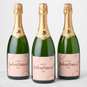 Gelukkige Galentines, Roze Mousserende Champagne L Sparkling Wijnetiket (Flessen)