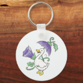 Gelukkige Gans in Regenlaarzen! Sleutelhanger (Voorkant)
