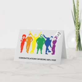 Gelukkige Gay Pride Coming Out Felicitaties Op Maa Kaart