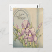 , gelukkige geboorte, liefje met Iris Briefkaart (Voorkant / Achterkant)