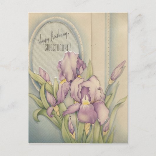 , gelukkige geboorte, liefje met Iris Briefkaart (Voorkant)