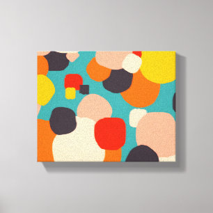 Gelukkige gedachten stromen binnen canvas afdruk