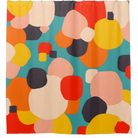 Gelukkige gedachten stromen binnen douchegordijn (Voorkant)