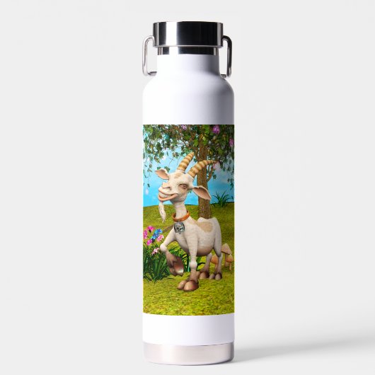 Gelukkige Geit Waterfles (Voorkant)