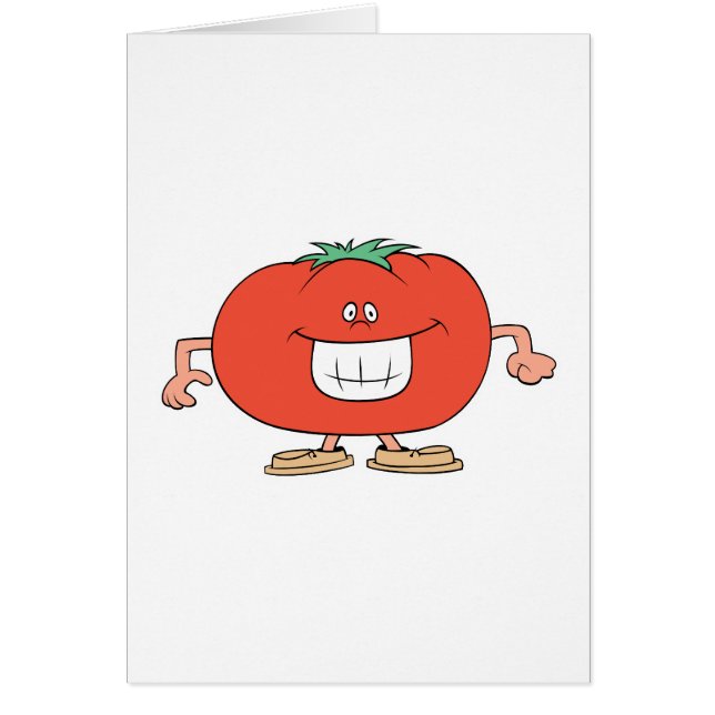 gelukkige gekke tomatencartoon (Voorkant)