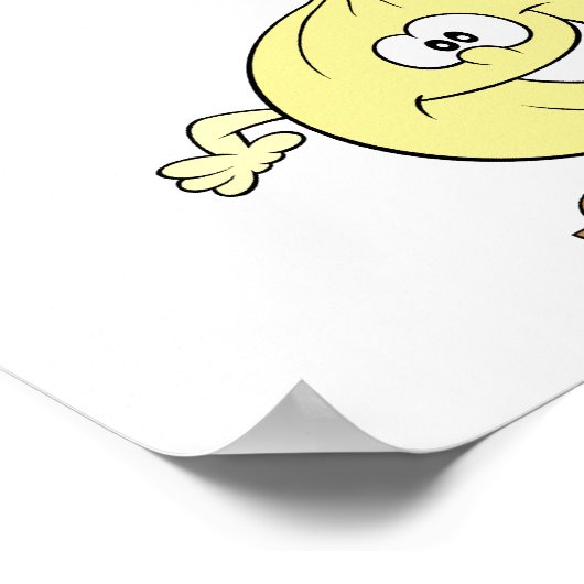 gelukkige gekke ui-cartoon poster (Hoek)