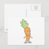 gelukkige gekke wortelcartoon briefkaart (Voorkant / Achterkant)