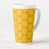 Gelukkige Gele Boho Latte Mok (Rechterhoek)