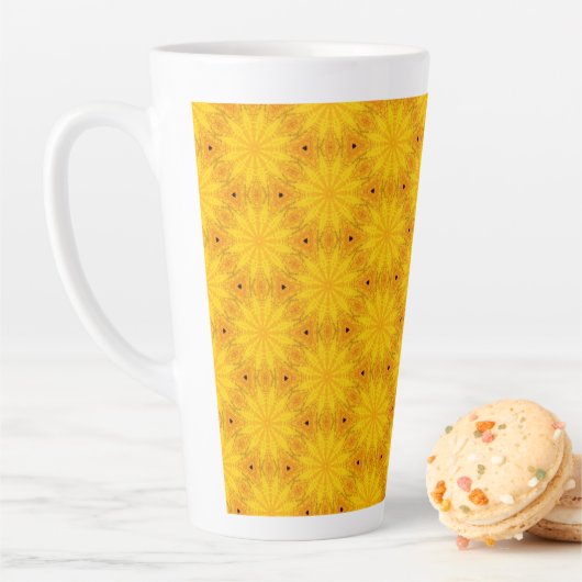 Gelukkige Gele Boho Latte Mok (In situ)