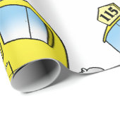 Gelukkige Gele Schoolbus Cadeaupapier (Rol Hoek)