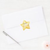 Gelukkige Gele Ster Sticker (Envelop)