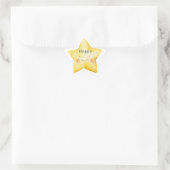 Gelukkige Gele Ster Sticker (Tas)