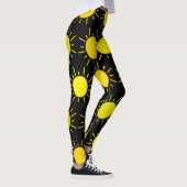 Gelukkige Gele Zonneschijn Mode Leggings (Rechts)