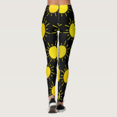 Gelukkige Gele Zonneschijn Mode Leggings (Achterkant)