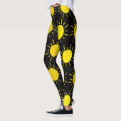 Gelukkige Gele Zonneschijn Mode Leggings (Links)