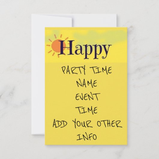 **GELUKKIGE GELEGENHEID**** EVENEMENT** & **FEEST* KAART (Voorkant)