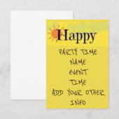 **GELUKKIGE GELEGENHEID**** EVENEMENT** & **FEEST* KAART (Voorkant / Achterkant)