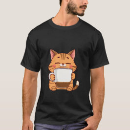 Gelukkige Gemberkat Knuffelende Koffiemok Vrede ✨� T-shirt
