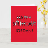 Gelukkige Gestileerd en Gepersonaliseerde Kaart (Gele Bloem)