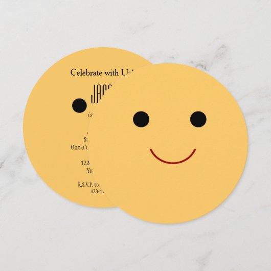 Gelukkige Gezicht Verjaardag Kaart (Voorkant / Achterkant)