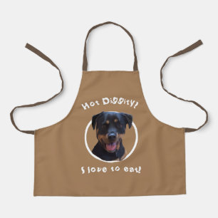 Gelukkige gezinsliefhebbende Rottweiler Schort