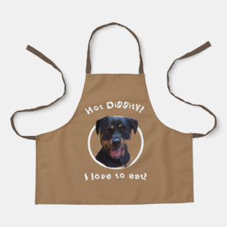 Gelukkige gezinsliefhebbende Rottweiler  Schort
