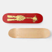 Gelukkige Giraffe. Cartoon Skateboard (Horizontaal)