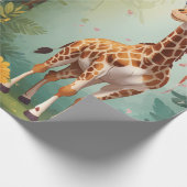 Gelukkige Giraffe & Geschenken in Oerwoud | Inpakp Cadeaupapier (Hoek)