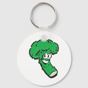 gelukkige glimlachende broccoli sleutelhanger