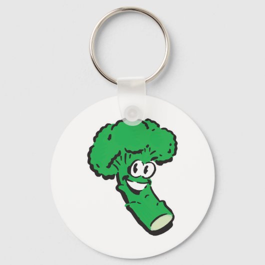 gelukkige glimlachende broccoli sleutelhanger (Voorkant)