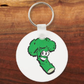 gelukkige glimlachende broccoli sleutelhanger (Voorkant)