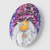 Gelukkige Gnome in Paarse Pet Kerstklok Grote Klok (Hoek)