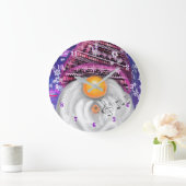 Gelukkige Gnome in Paarse Pet Kerstklok Grote Klok (Huis)