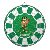 Gelukkige Gnome met Gouden Confetti en Hart Dartbord (Voorkant)