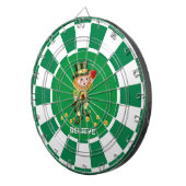 Gelukkige Gnome met Gouden Confetti en Hart Dartbord (Voorkant Rechts)