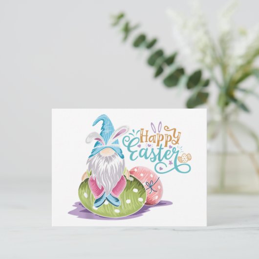 Gelukkige Gnome Pasen Briefkaart (Staand voorkant)