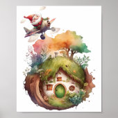 Gelukkige Gnome Reizen Aardehuis | Poster (Voorkant)