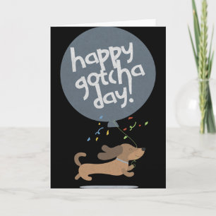 Gelukkige Gotcha-dag Hond Nieuwe Puppy Adoptie Ver Kaart