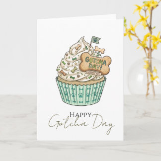 Gelukkige Gotcha-dag Hond Thema Kaart