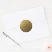 Gelukkige gouden huwelijksverjaardag ronde sticker (Envelop)