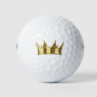 Gelukkige gouden kroon golfballen