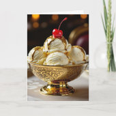 Gelukkige gouden verjaardag | Ice Cream Sundae Kaart (Voorkant)