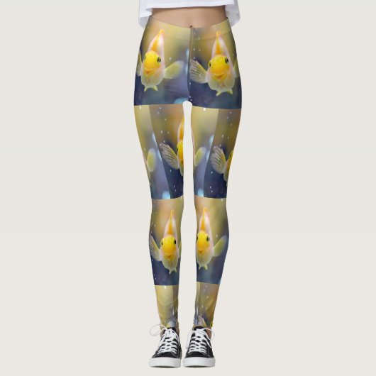 GELUKKIGE GOUDVIS LEGGINGS (Voorkant)